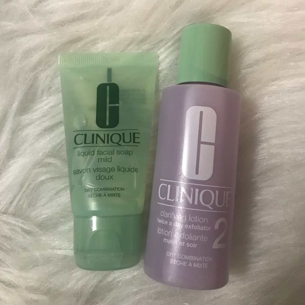 Clinique facial wash & toner